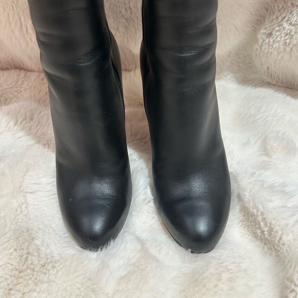 Christian Louboutin Fifi Botta 100 king Calf Black Leather Heeled Boots - Picture 4 of 16